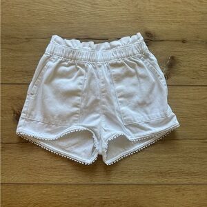 Crewcuts White Kids Shorts with Lace Trim